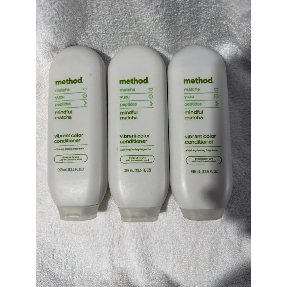 3- Method Mindful Matcha Vibrant Color Conditioner 13.5 oz Matcha Yuzu Peptides